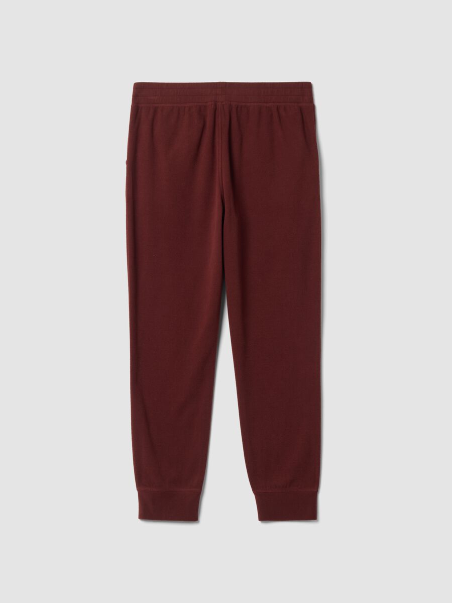 Red regular-fit fleece joggers_2
