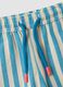Blue striped pure cotton straight-fit shorts for baby boys_3