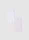 Bipack canotte bianco rosa chiaro beige chiaro in puro cotone organico girocollo_0