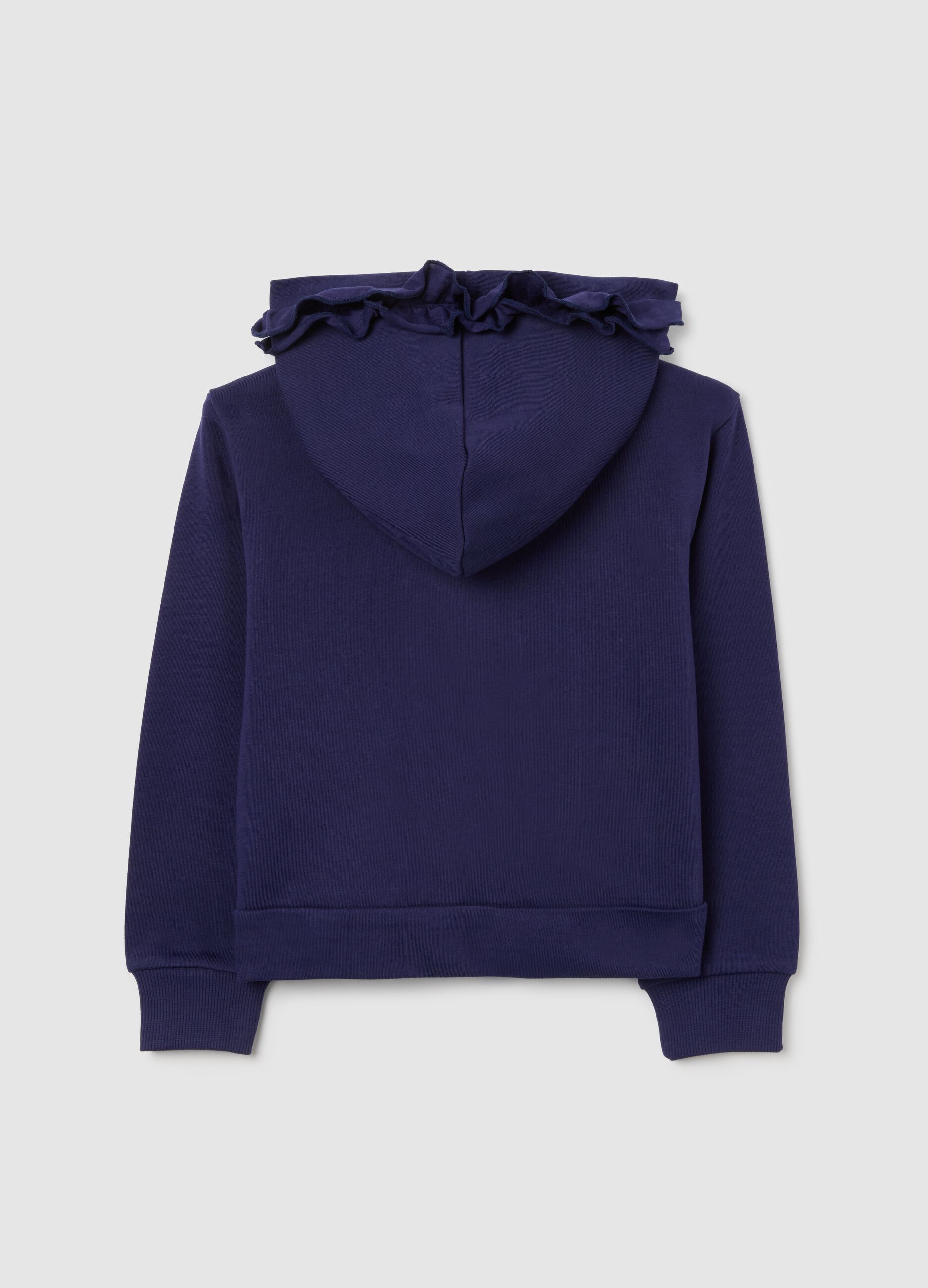 Girls' regular fit purple cotton blend sweatshirt with Frozen print