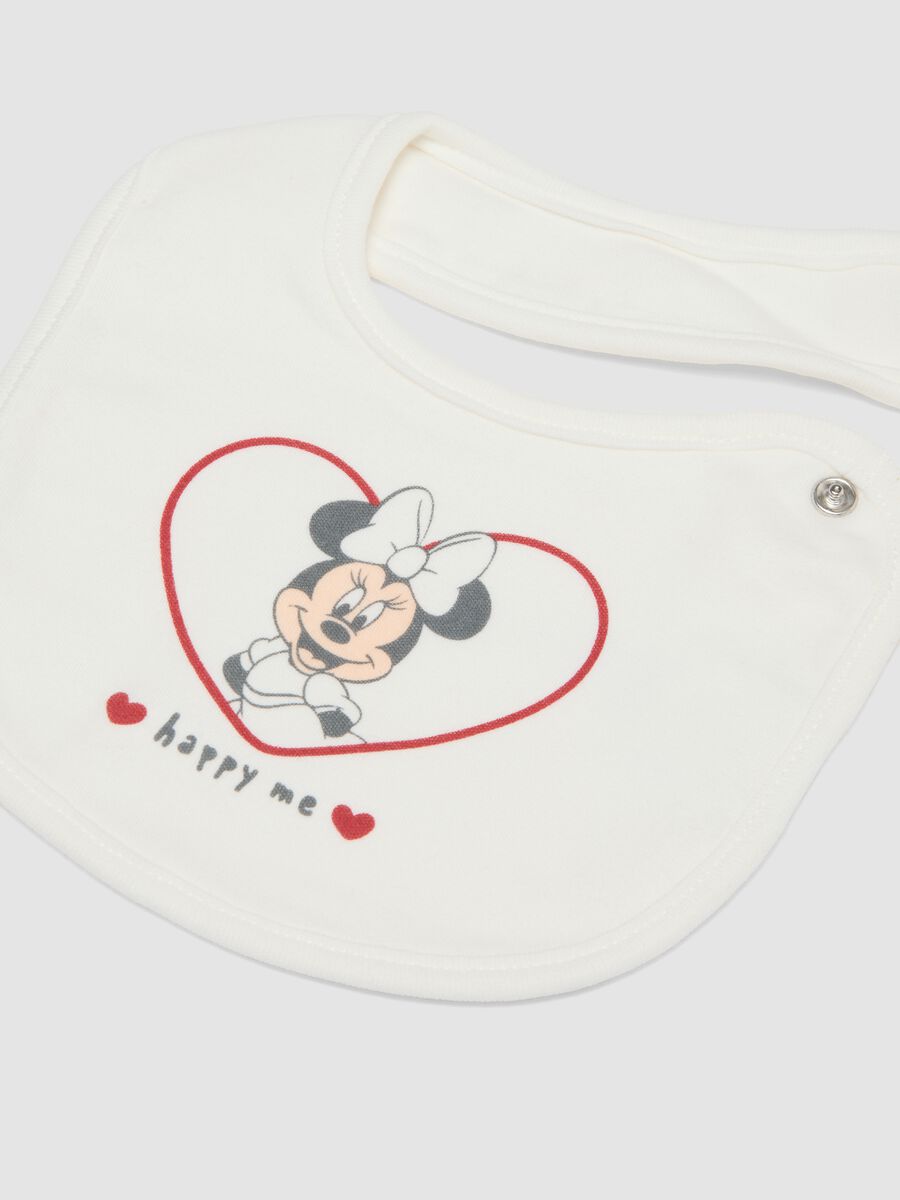 2-pack of white organic cotton bibs with Minnie print_2