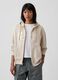 Beige cotton-blend hooded sweatshirt with GAP logo_0