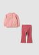 Completo rosa in cotone organico elasticizzato con stampa Aristogatti_1