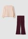 Pink pure cotton jogger set with squirrel print_1