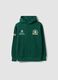 Green cotton-blend hoodie with Celtics print for boys_0
