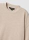 Beige viscose-blend crew-neck jumper, regular fit_1