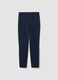 Blue slim-fit stretch viscose leggings_4