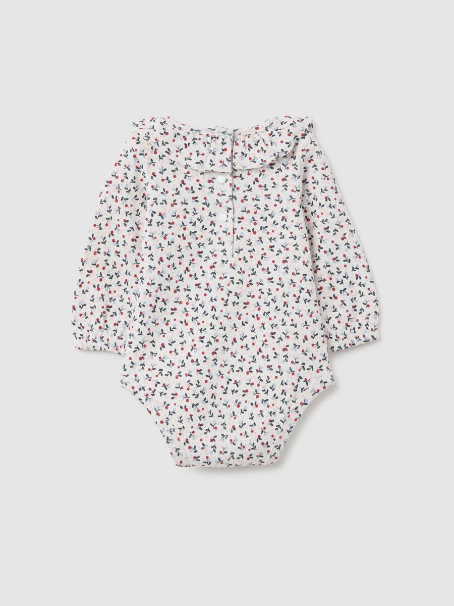 Multicoloured pure cotton baby bodysuit_1