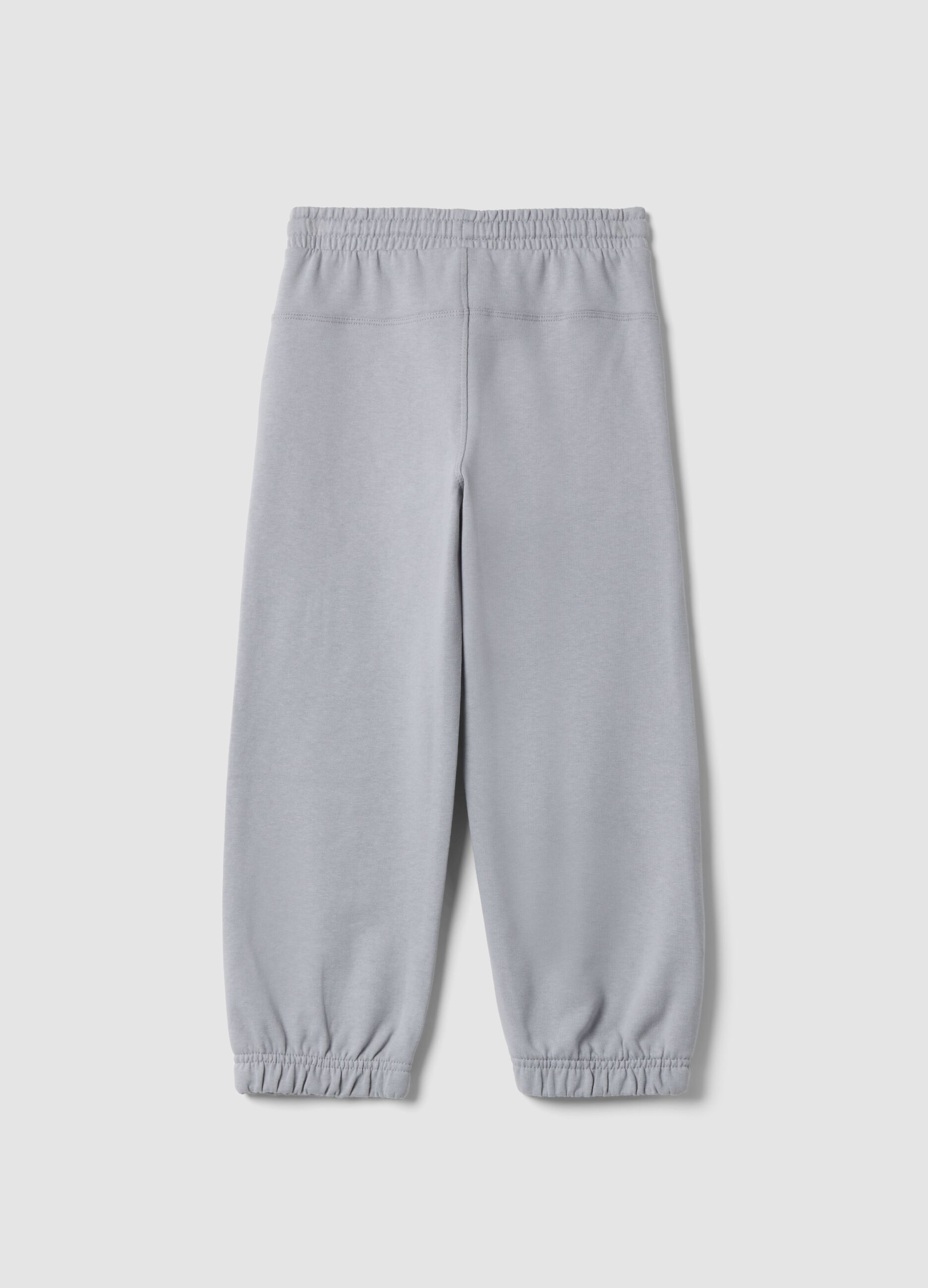 Grey cotton-blend joggers