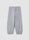 Grey cotton-blend joggers_1