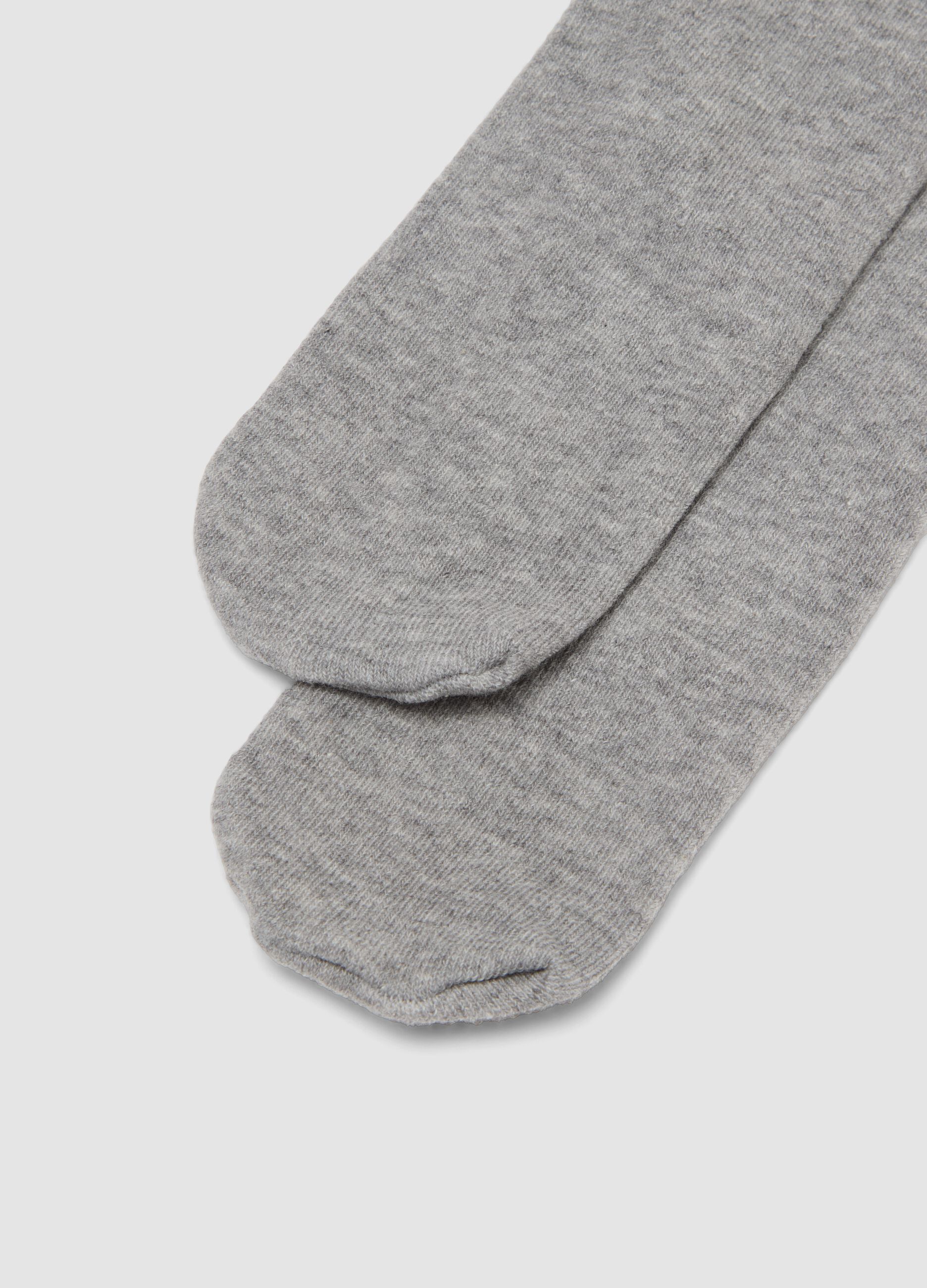 Collant grigio melange in cotone organico elasticizzato