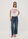 White stretch cotton T-shirt with Rolling Stones print_1