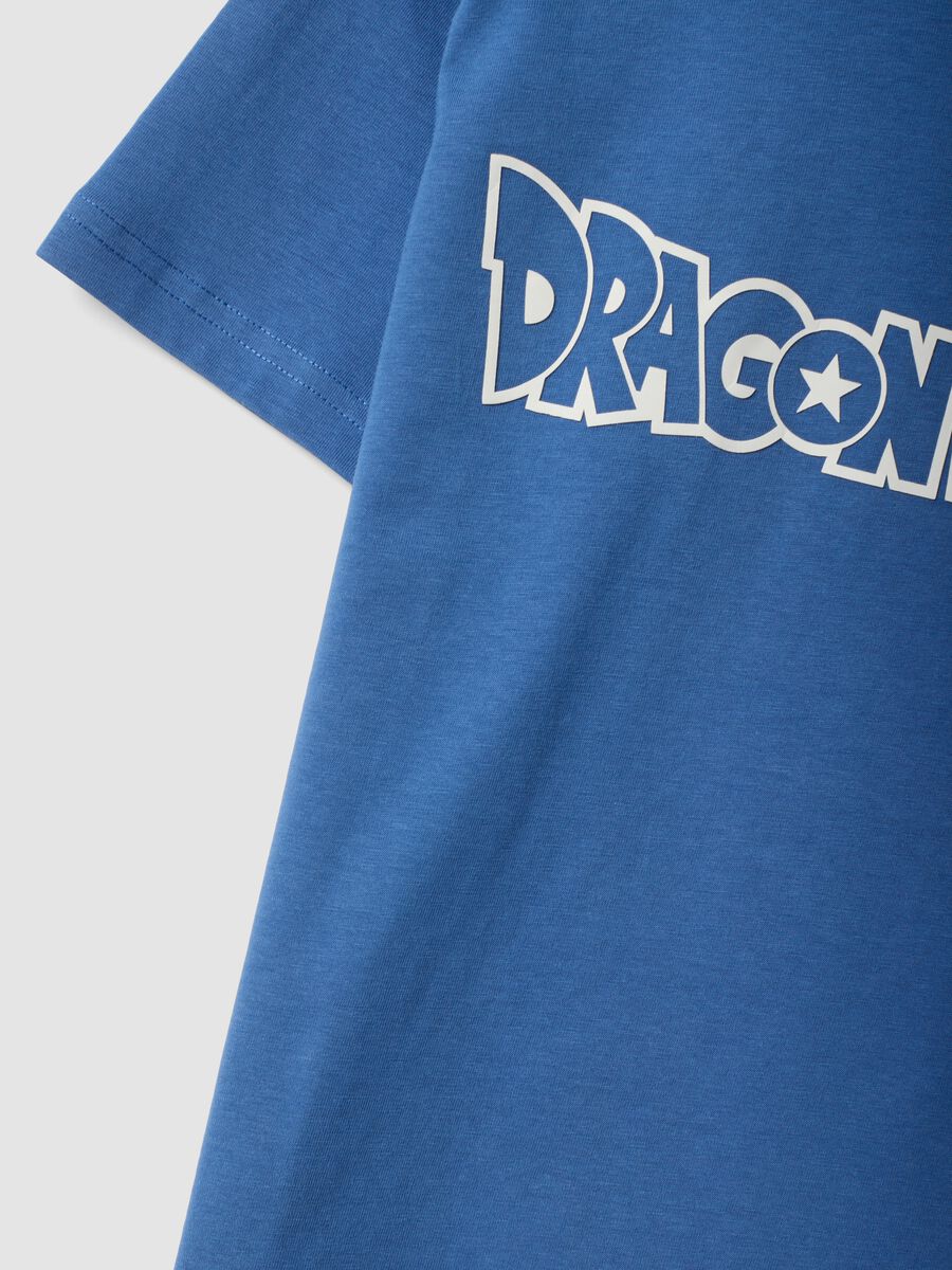 Blue oversized pure cotton crew-neck Dragon Ball T-shirt for boys_3