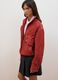 Bomber rosso in vera pelle con zip e bottoni regular fit_0