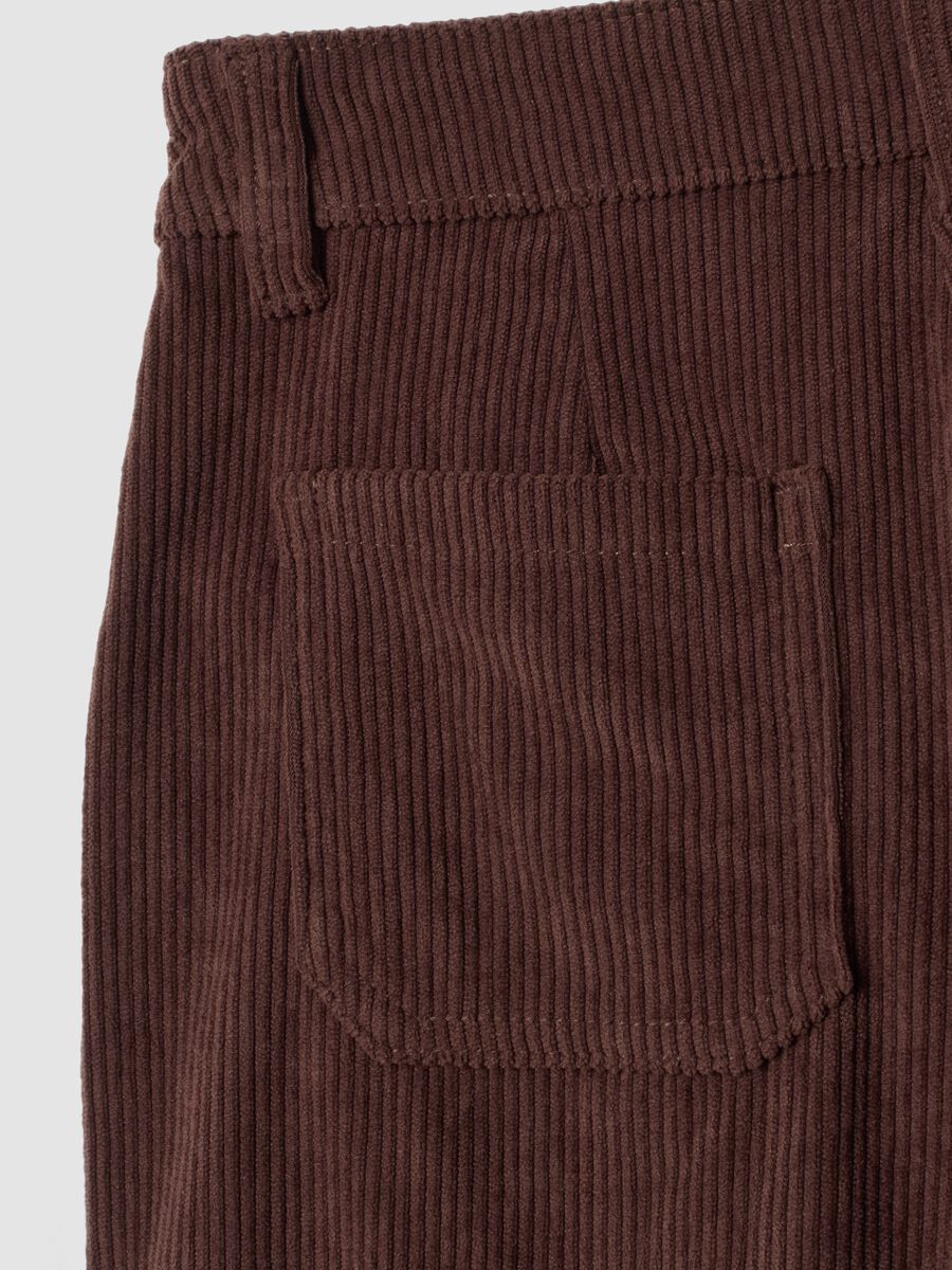 Brown ribbed wide-leg trousers_3