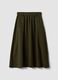 Green wool-blend midi skirt_0