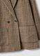 Blazer marrone in misto lana a quadri_1