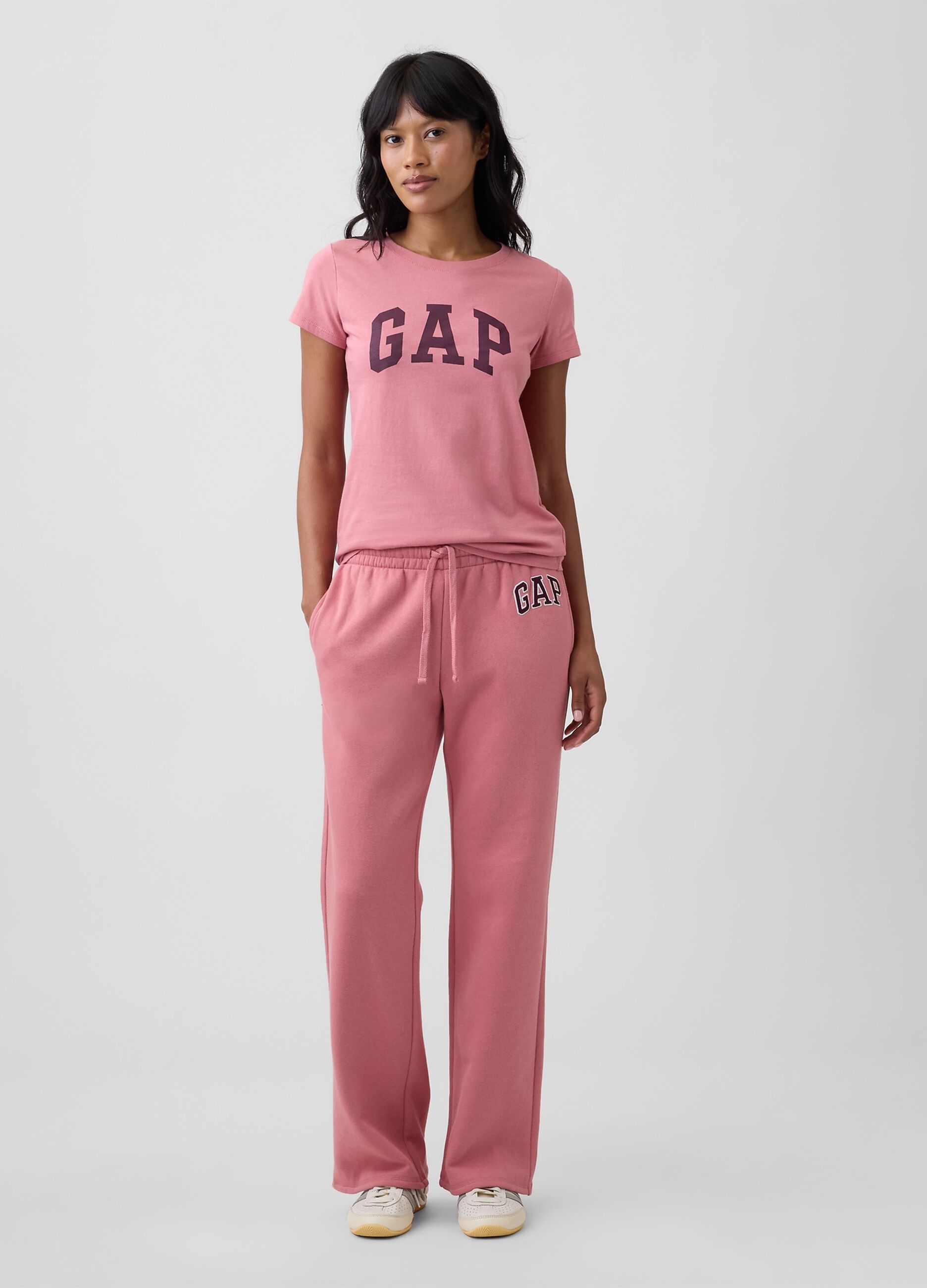 Pink pure cotton GAP logo T-shirt