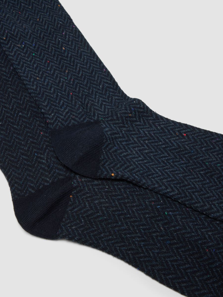 3-pack of long blue and black organic stretch cotton socks_2
