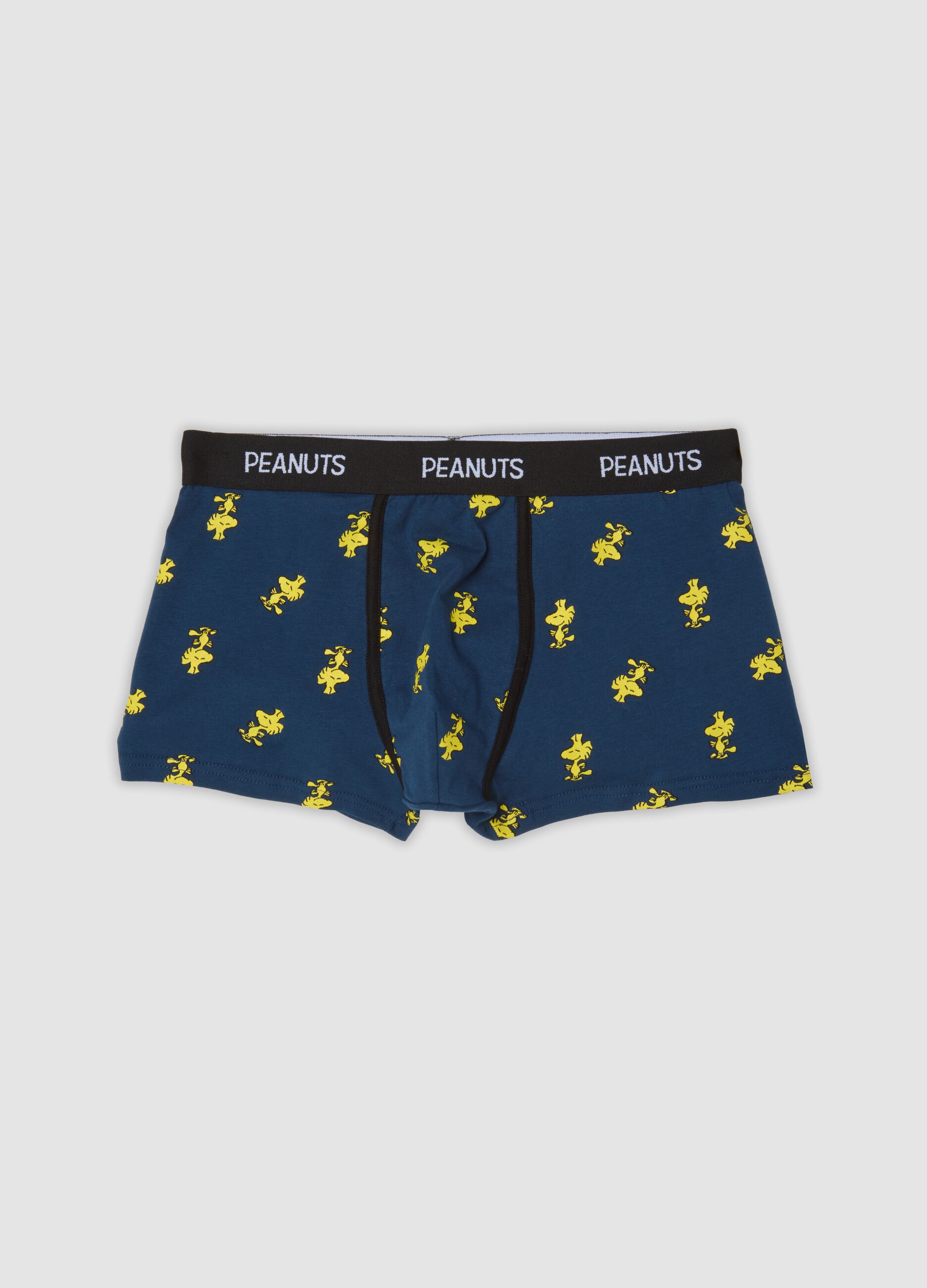 Blue stretch organic cotton Peanuts print boxer shorts