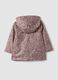 Pink padded hooded animal print jacket for girls_1