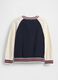 Blue and white cotton cardigan_1