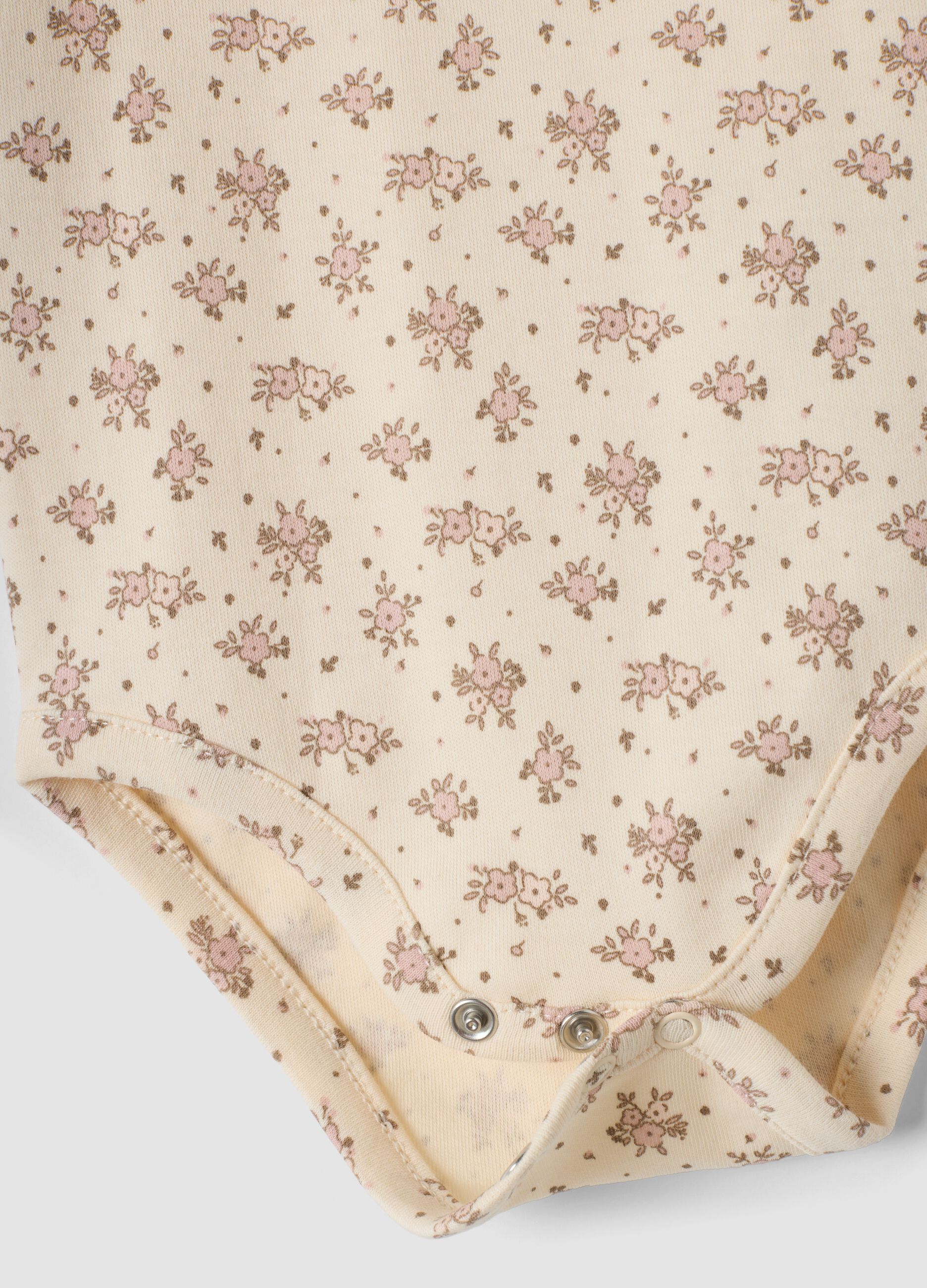 Bipack body beige in puro cotone organico con fantasia