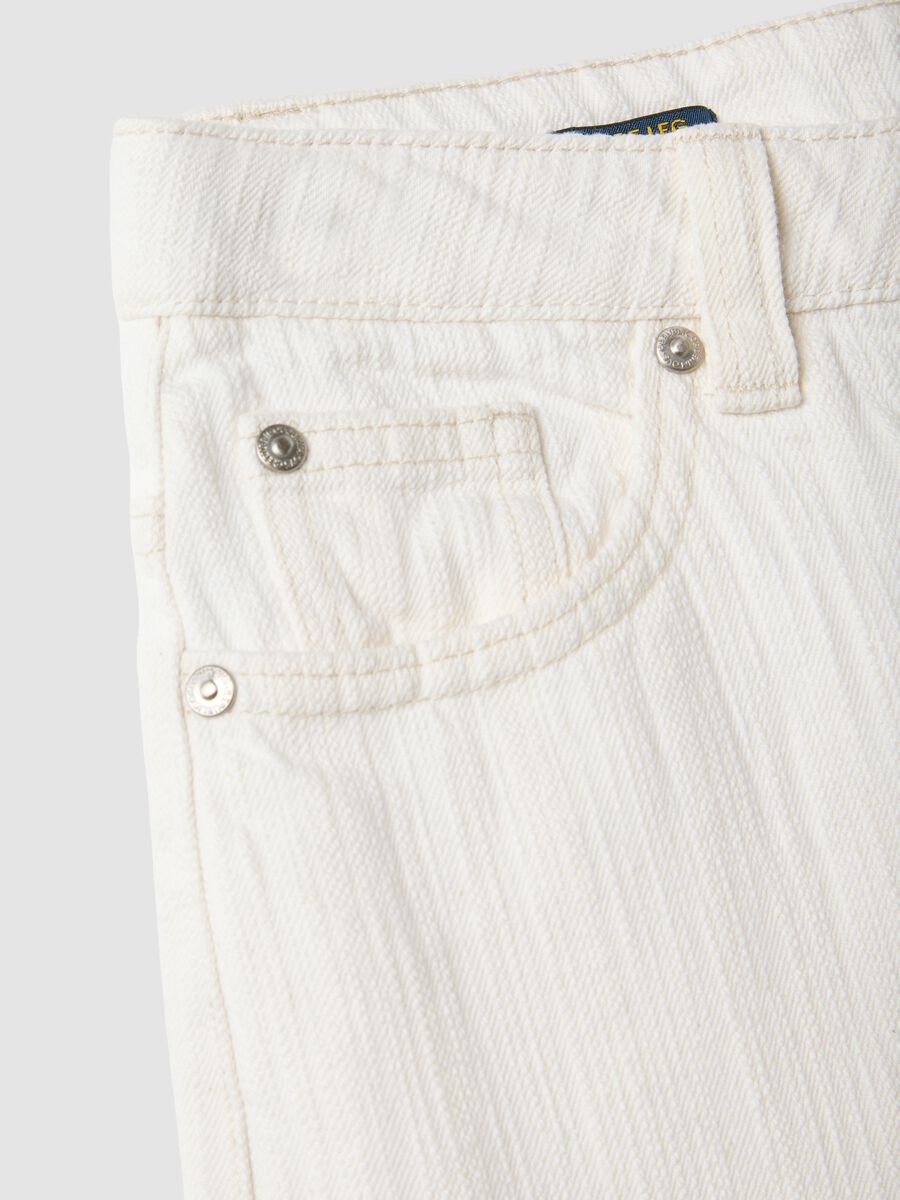 White wide-leg trousers in pure cotton_1