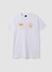 White pure cotton T-shirt with LA Galaxy print_0
