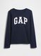 تيشيرت أزرق بأكمام طويلة من قطن خالص مع شعار GAP_2