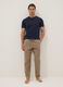Beige cotton-linen blend pyjama trousers, relaxed fit_0