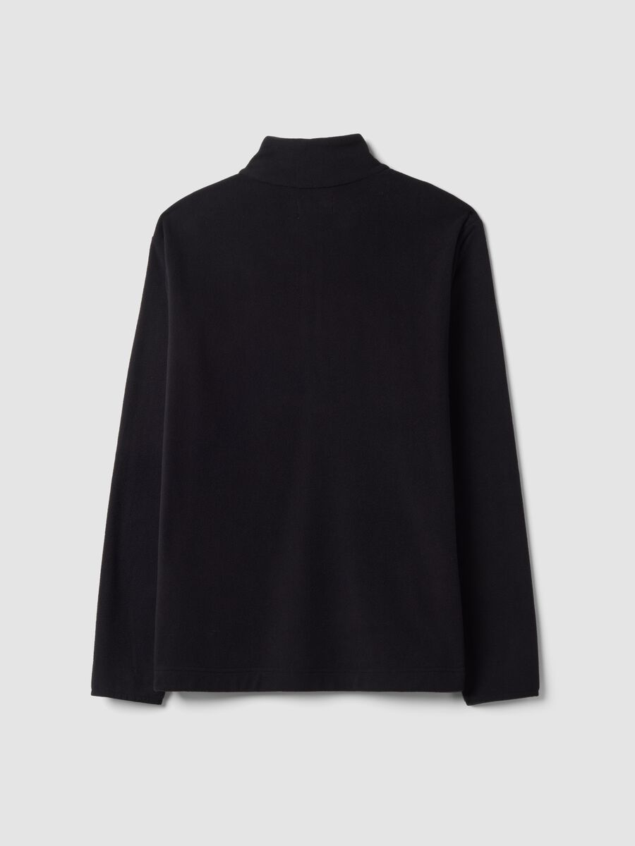 Black regular-fit half-zip fleece sweatshirt_2