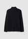 Felpa nera half zip regular fit in pile_2