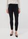 Black slim-fit stretch viscose Milano-knit leggings_1