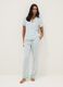 Multicolour pure viscose pyjama shirt, regular fit with design_2