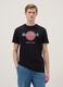 Black pure cotton regular fit T-shirt with Hard Rock Cafe logo_0