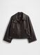 Brown Faux Leather Jacket_5