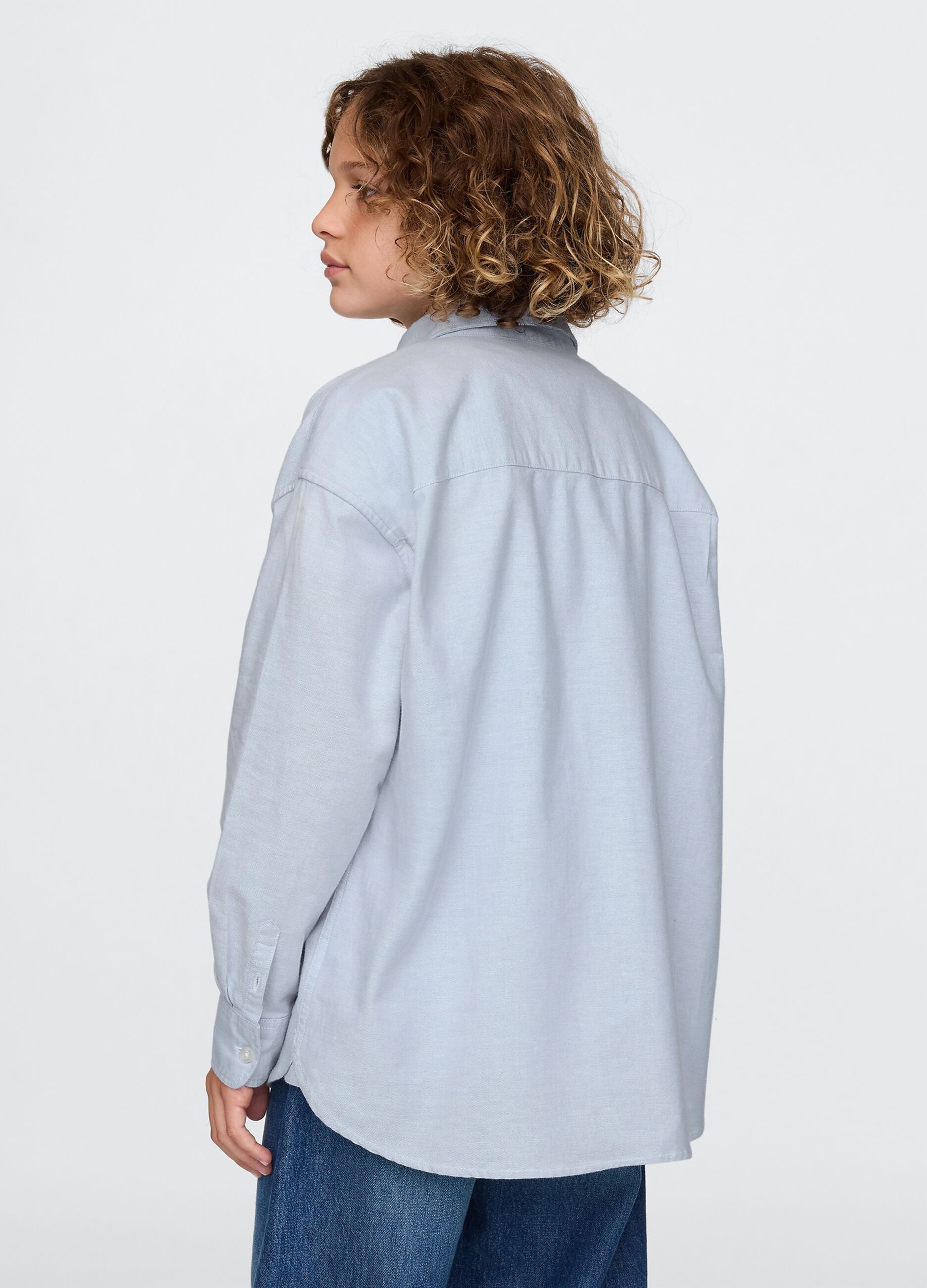 Blue Stretch Cotton Shirt