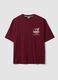 Red 100% cotton Miami Heat print T-shirt_4