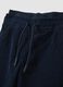 Jogger blu a coste regular fit con vita elasticizzata_2