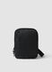 Black water-repellent crossbody pouch with zip_0