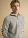 Light grey wool-blend jumper with collar, regular fit_0