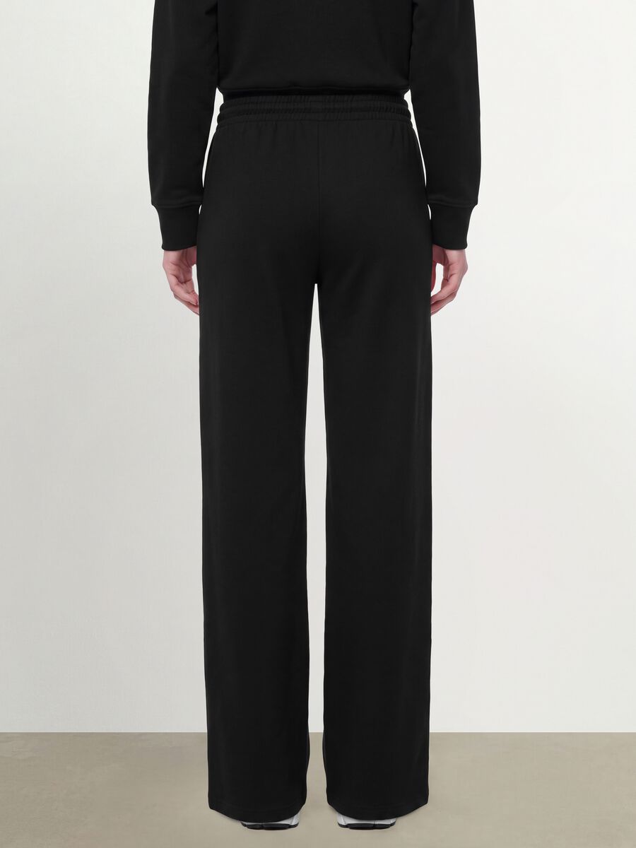 Black baggy-fit pure cotton jogger trousers_2