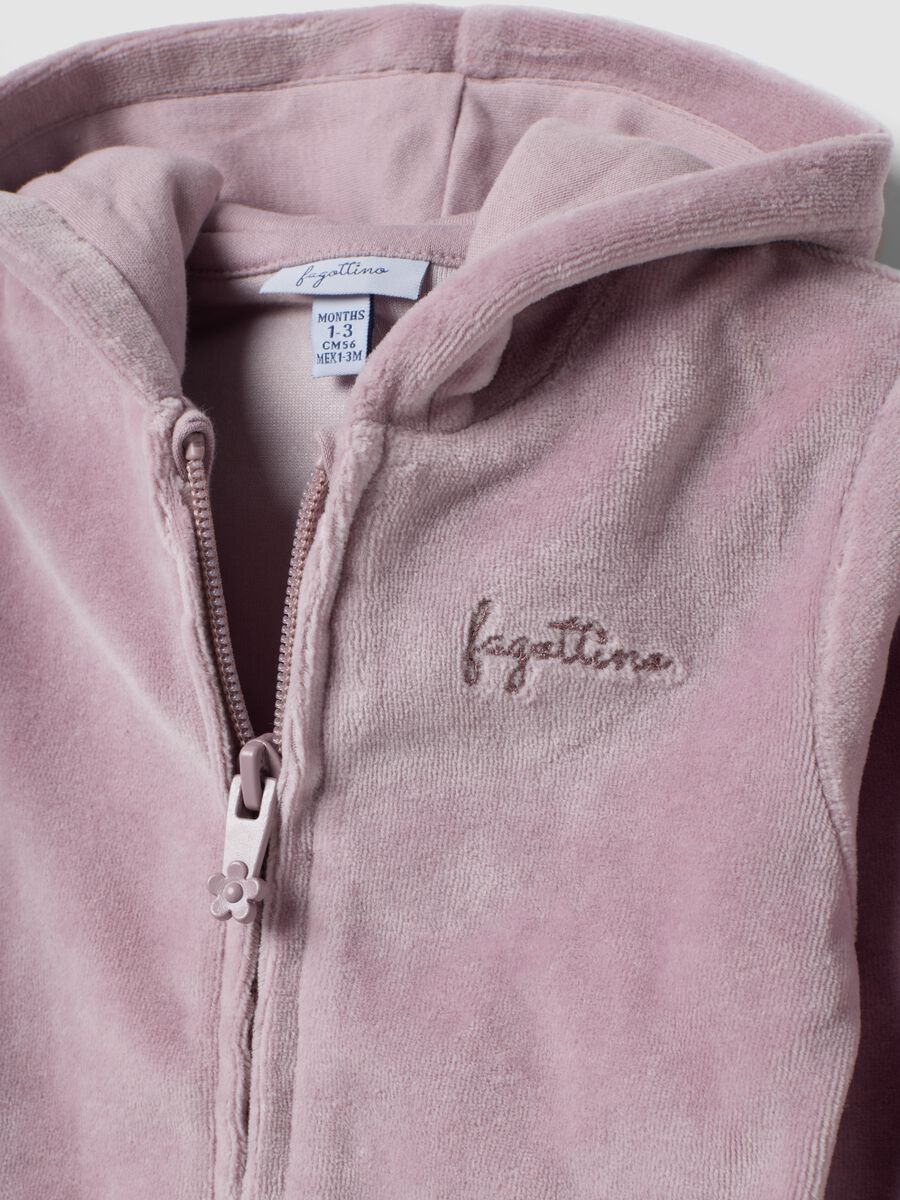 Pink organic cotton-blend hoodie and joggers set_2