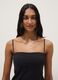 Black vest regular fit with square neckline_1