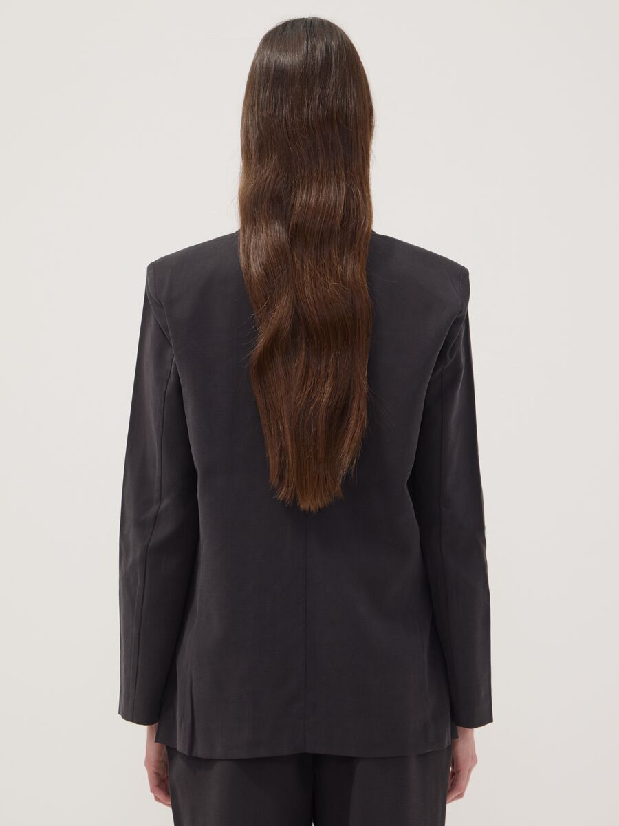 Black regular-fit viscose-blend blazer_3