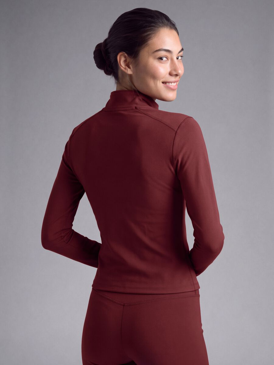 Red fitted full-zip jacket in stretch fabric &ndash; ALTAVIA STUDIO_2