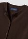 Cardigan marrone in pura lana con girocollo_1