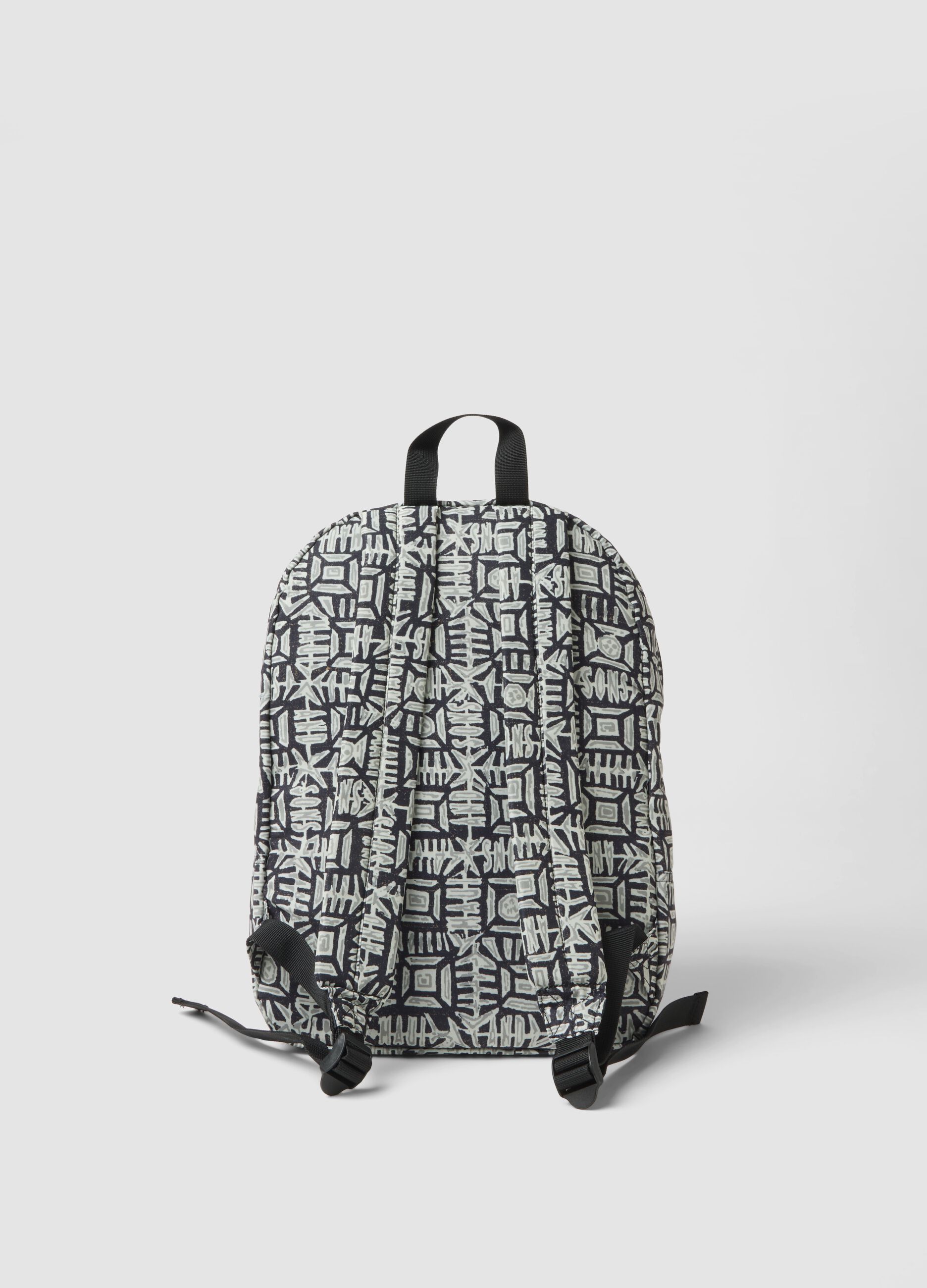 Multicolour backpack with geometric print