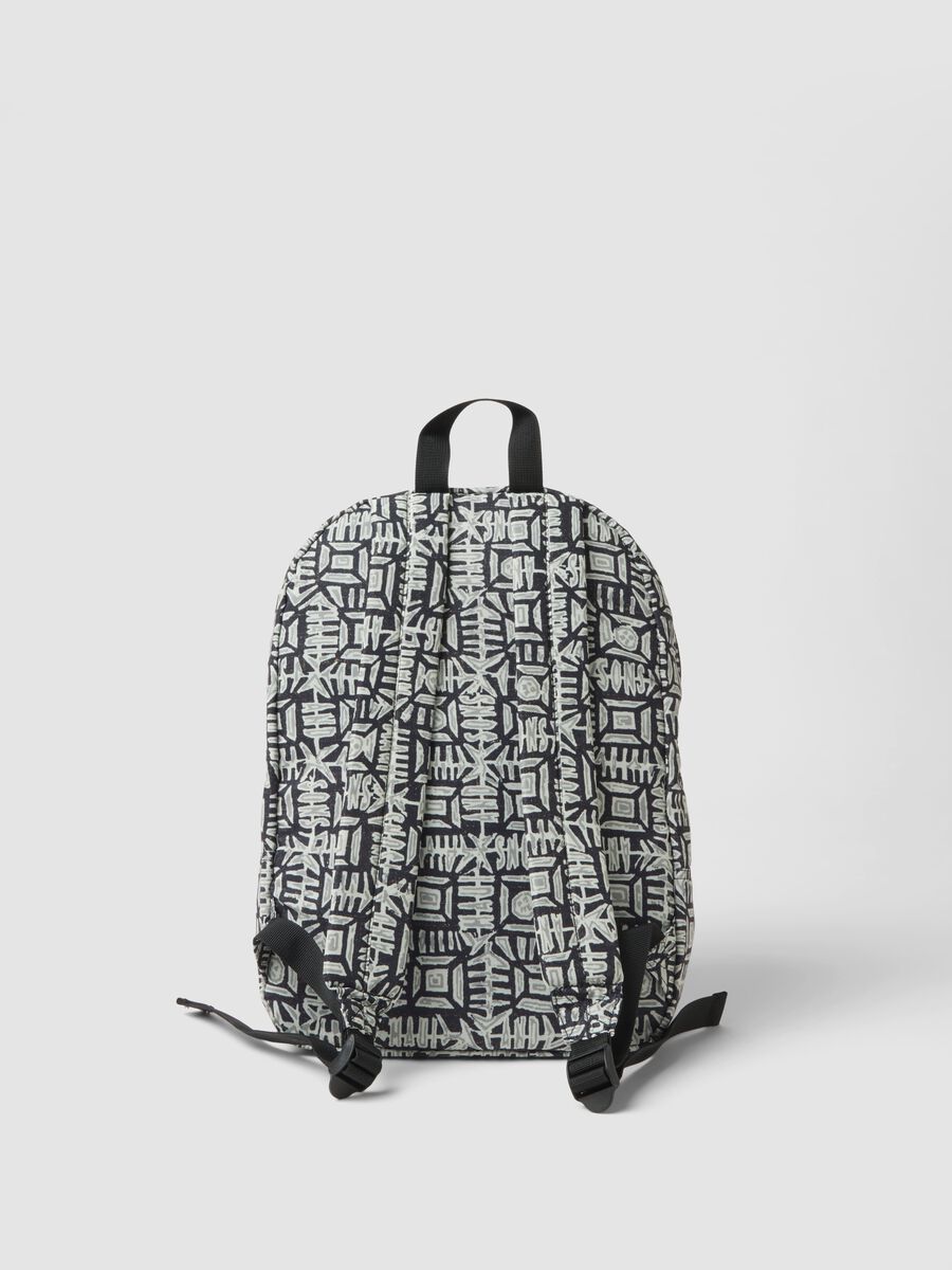 Multicolour backpack with geometric print_1